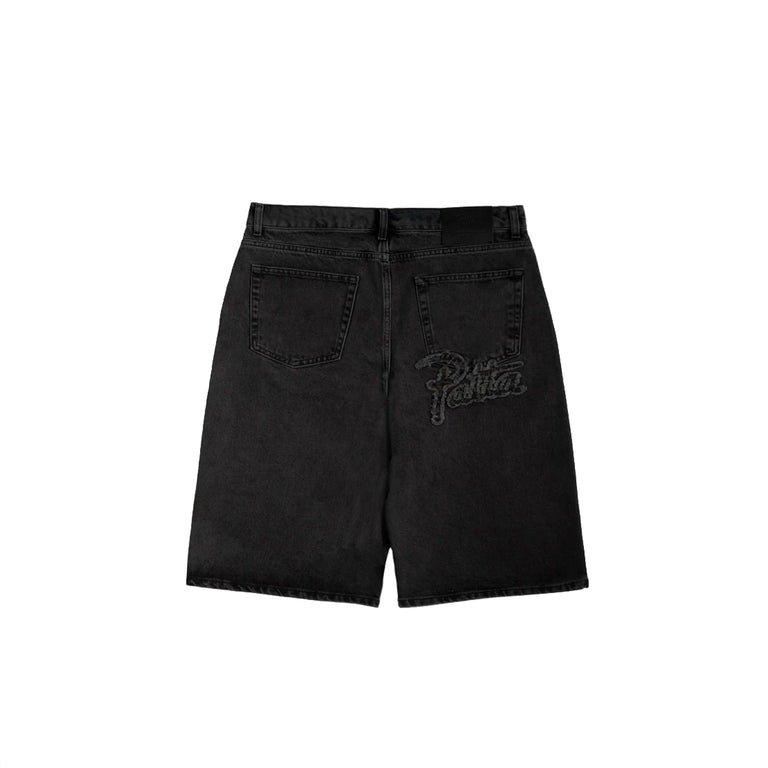 Patta Whiskers Denim Shorts - 28 / Black Denim

