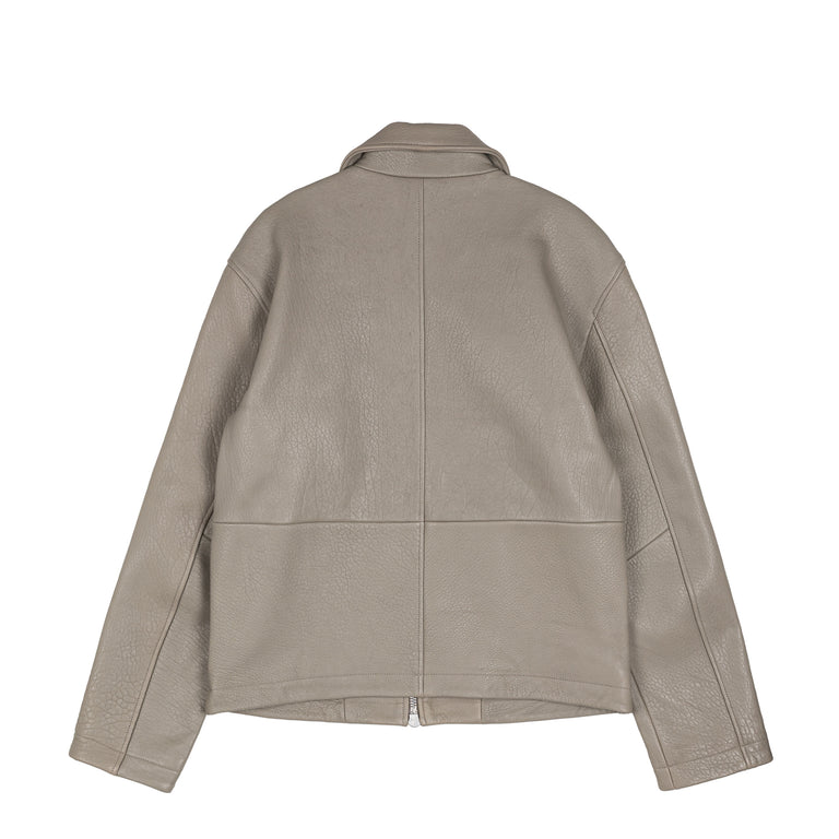 Sunflower Short Leather Jacket - 54 / Taupe - 2