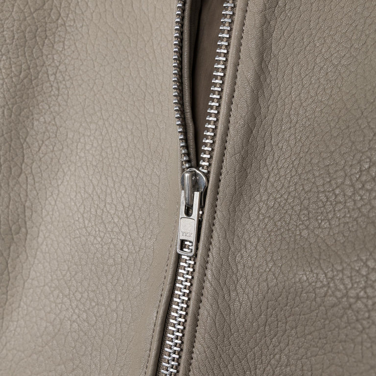 Sunflower Short Leather Jacket - 54 / Taupe - 5