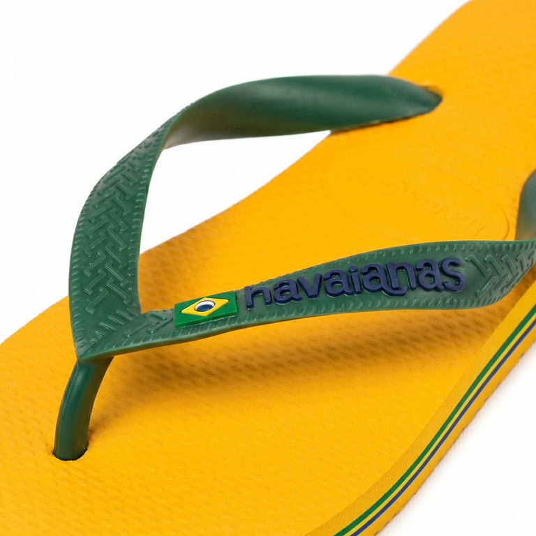 Havaianas Brasil Logo - 45-46 / Yellow / Green - 4