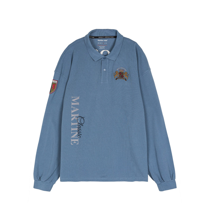Martine Rose Longsleeve Polo - L / Blue

