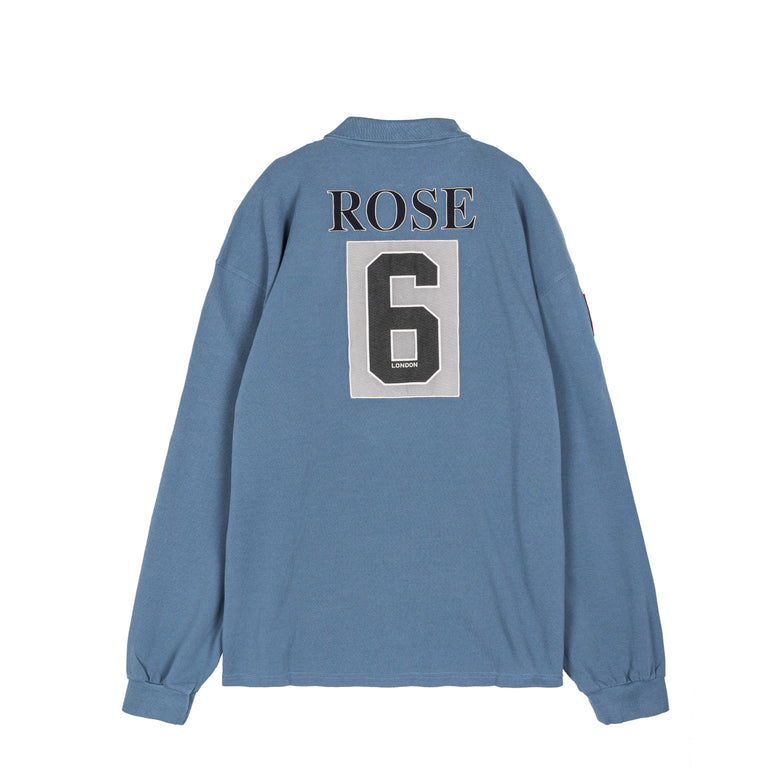 Martine Rose Longsleeve Polo - L / Blue - 2