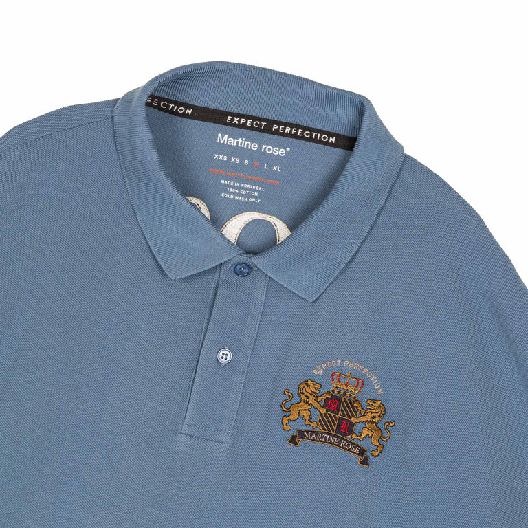 Martine Rose Longsleeve Polo - L / Blue - 3