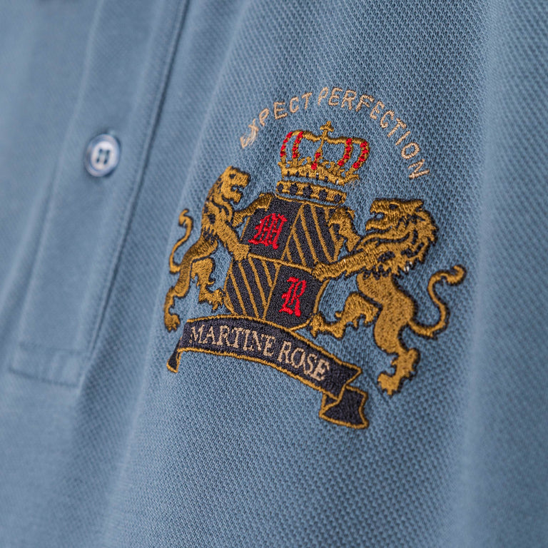 Martine Rose Longsleeve Polo - L / Blue - 4