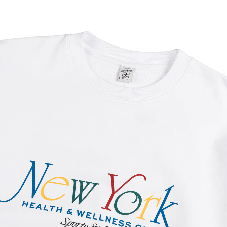 Sporty & Rich NY 94 Crewneck - XL / White - 2