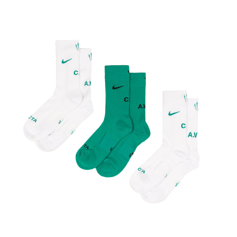 Nike	x Nocta Crew Socks 3-Pack - S / Multicolor - 1