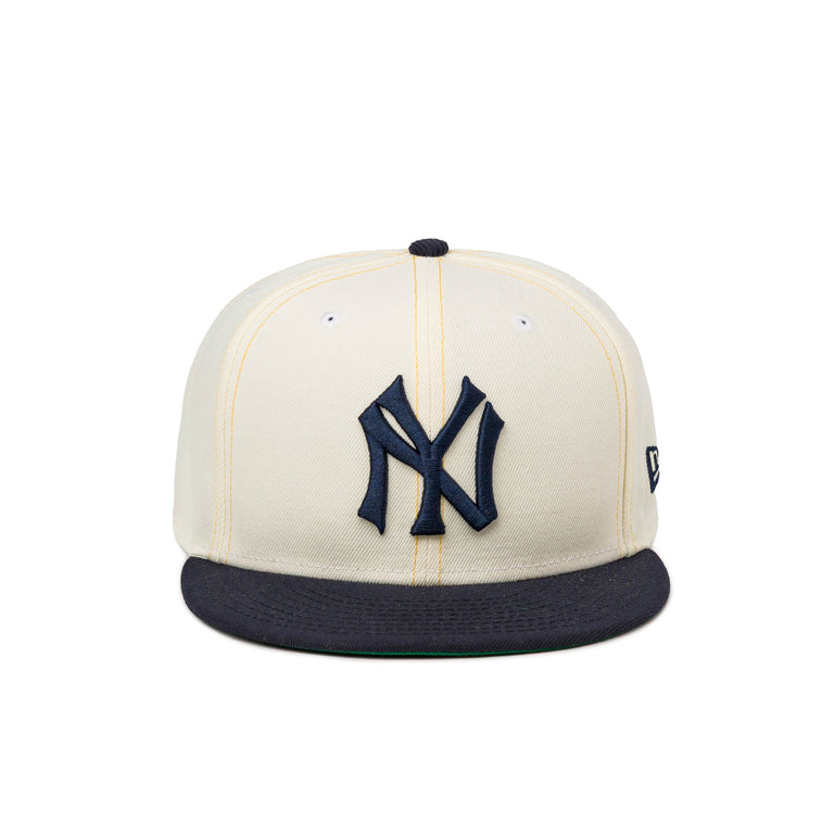 New Era MLB New York Yankees 59FIFTY Fitted Cap - 7 / Chrome / Navy
