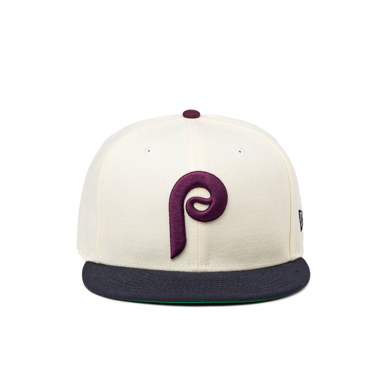 New Era MLB Philadelphia Phillies 59FIFTY Fitted Cap - 7 / Chrome / Navy
