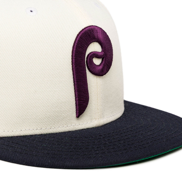 New Era MLB Philadelphia Phillies 59FIFTY Fitted Cap - 7 / Chrome / Navy - 2