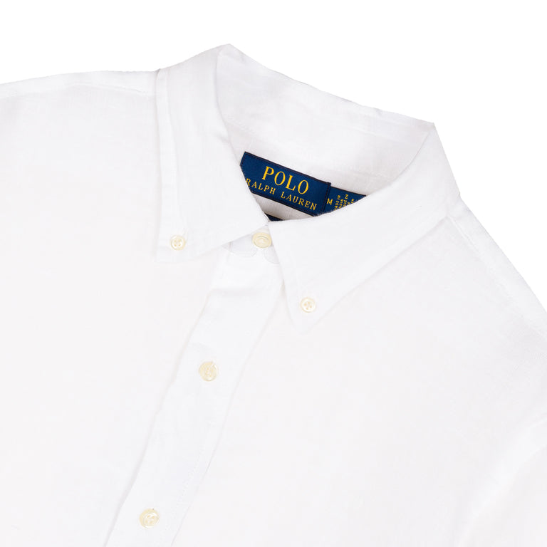 Polo Ralph Lauren Custom Fit Linen Shirt - XL / White - 2