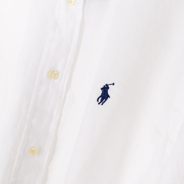 Polo Ralph Lauren Custom Fit Linen Shirt - XL / White - 3