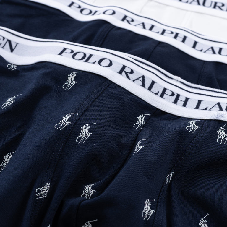 Polo Ralph Lauren Stretch Cotton Boxer Brief 3-Pack - S / Navy / White / Navy - 2