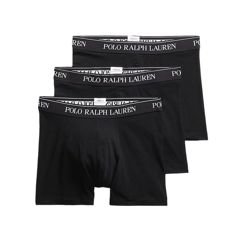 Polo Ralph Lauren Stretch Cotton Boxer Brief 3-Pack - S / Black
