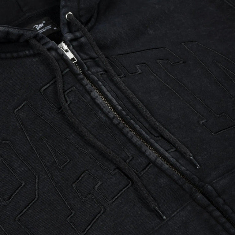 Patta Loopback Logo Zip Hooded Sweater - L / Moonless Night - 2