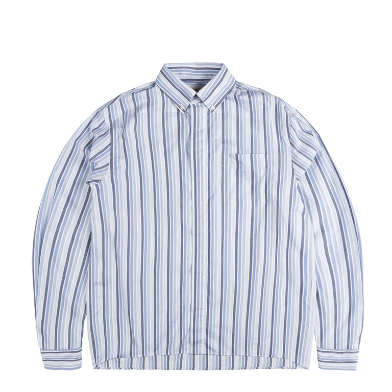 Marni Striped Organic Poplin Shirt - 50 / Lake - 1