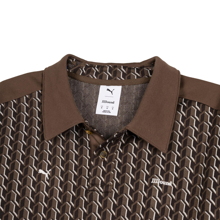Puma x JJJJound T7 Longsleeve Polo - L / Chocolat - 2