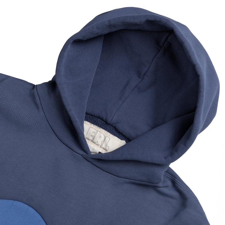 ERL Silk Swirl Knit Hoodie - M / Blue - 4