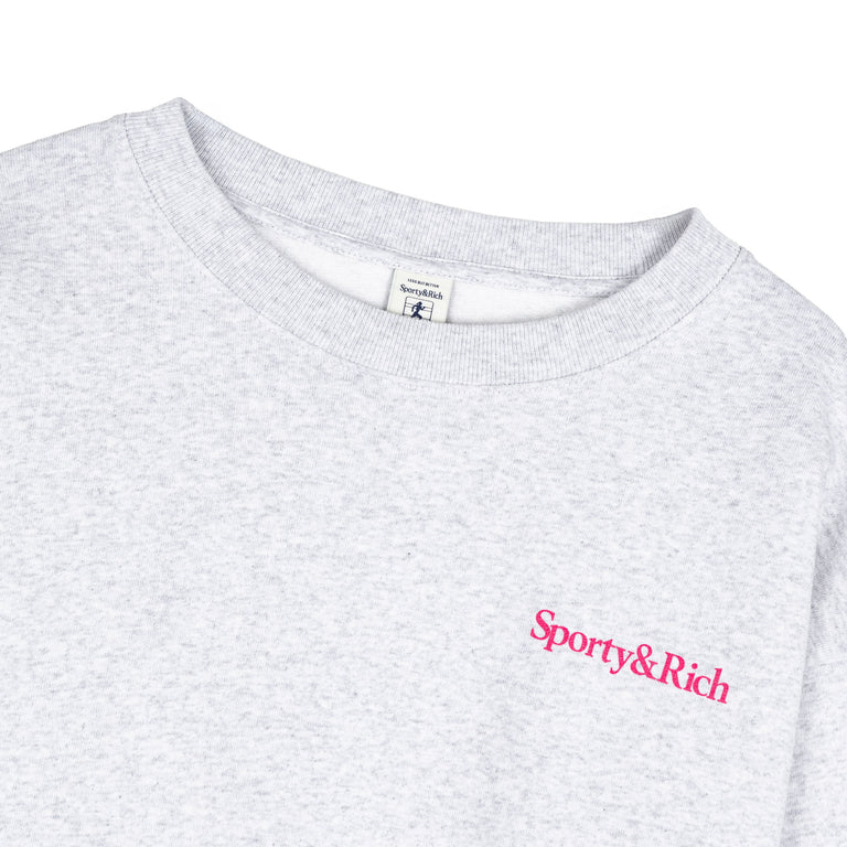 Sporty & Rich NY Motion Crewneck - S / Heather Gray - 3