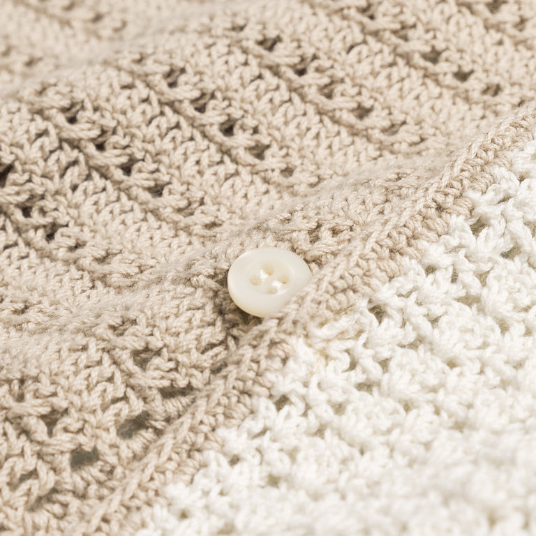 thisisneverthat Block Crochet Knit Shirt - S / Ivory - 4