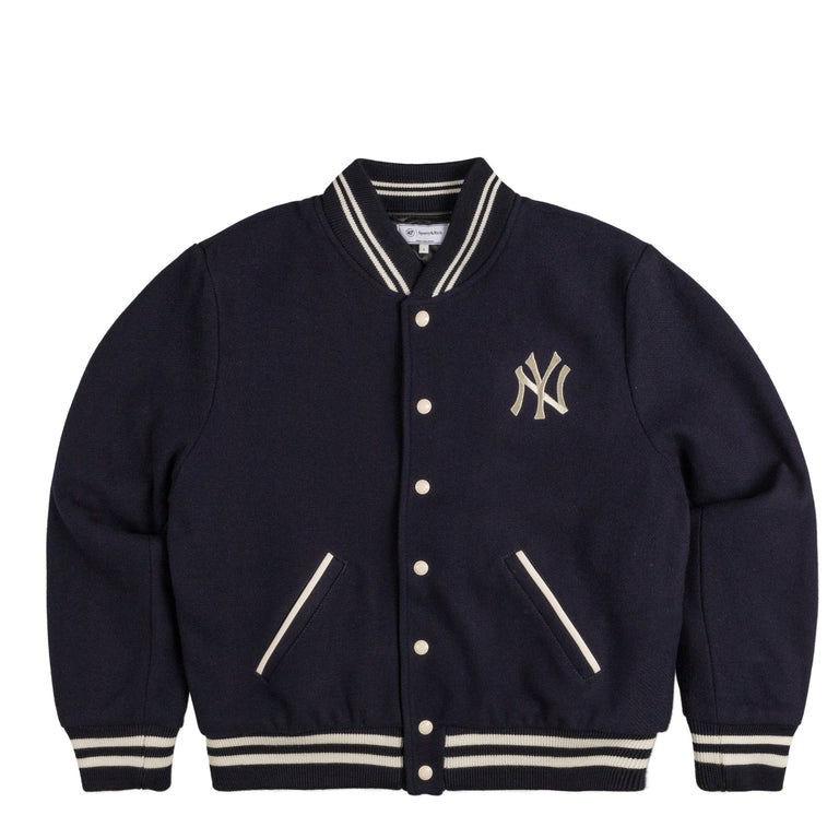 Sporty & Rich x  '47 & The New York Yankees Serif Varsity Jacket - L / Navy
