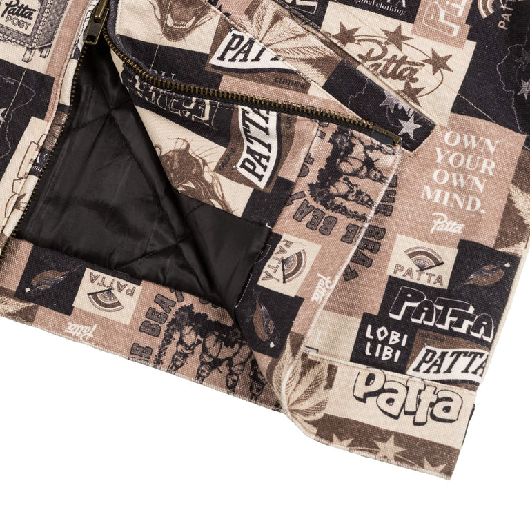 Patta Collage Insulated Canvas Jacket - L / Multi - 3