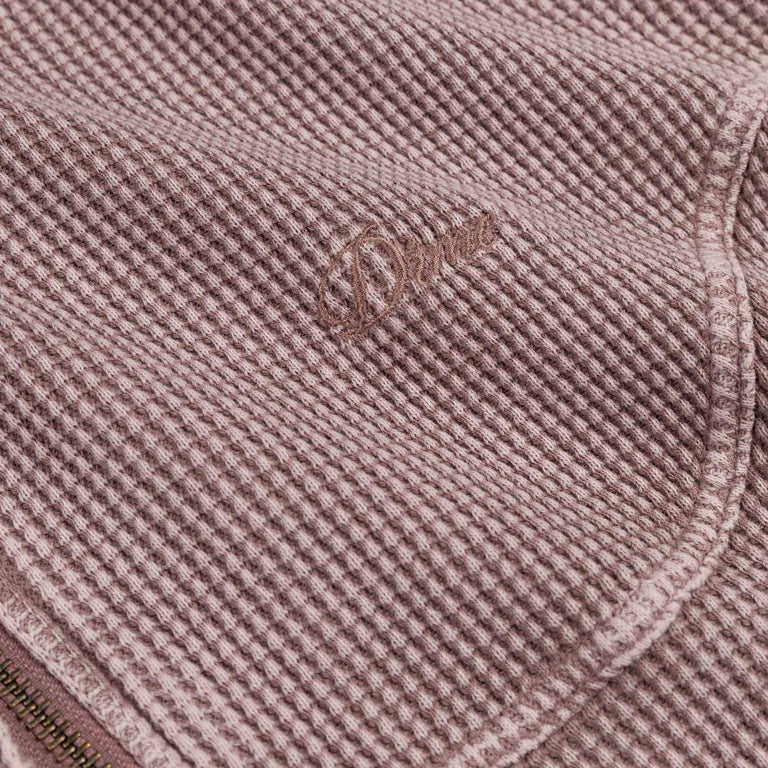 Dime Premium Waffle Zip Hoodie - S / Faded Mauve - 3