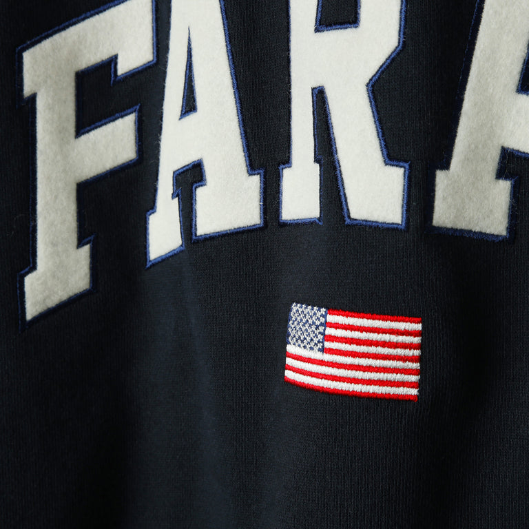 Farah Japan Embroidered Patch Logo Hoodie College Logo - XL / Navy - 4
