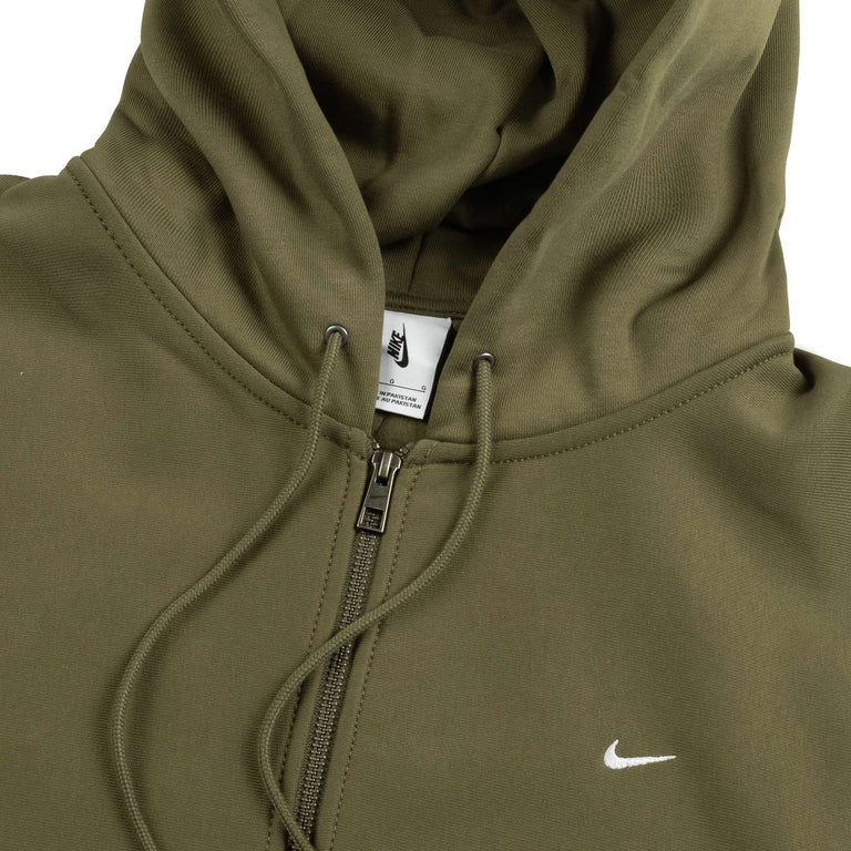 Nike	Solo Swoosh Full-Zip Fleece Hoodie - L / Medium Olive / Medium Olive / White - 3