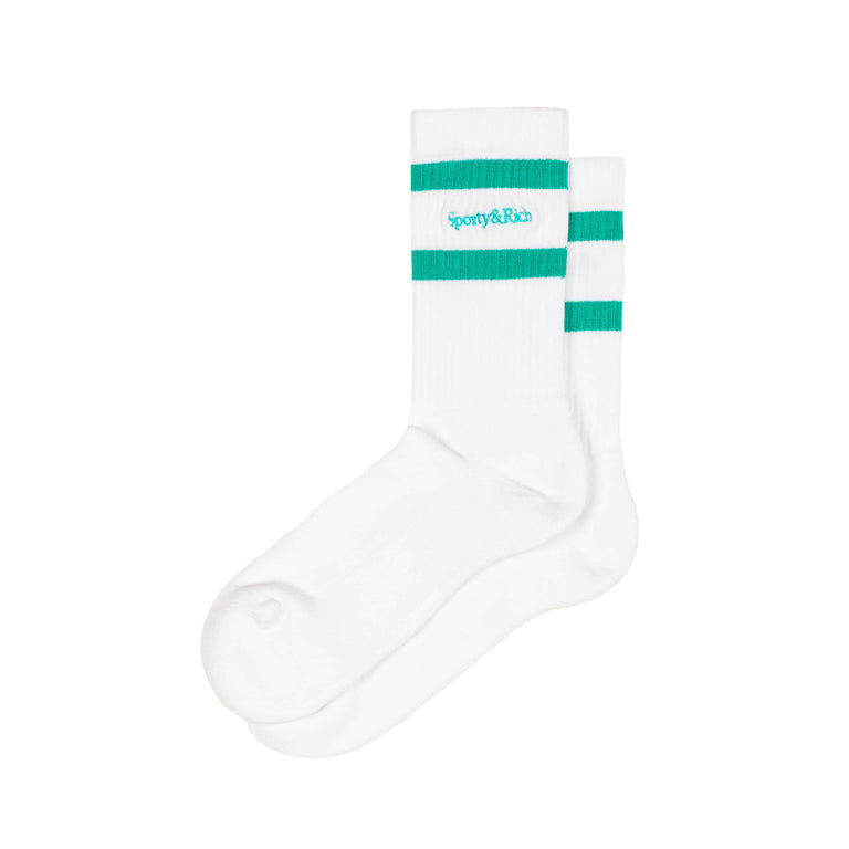 Sporty & Rich Serif Logo Socks - 1