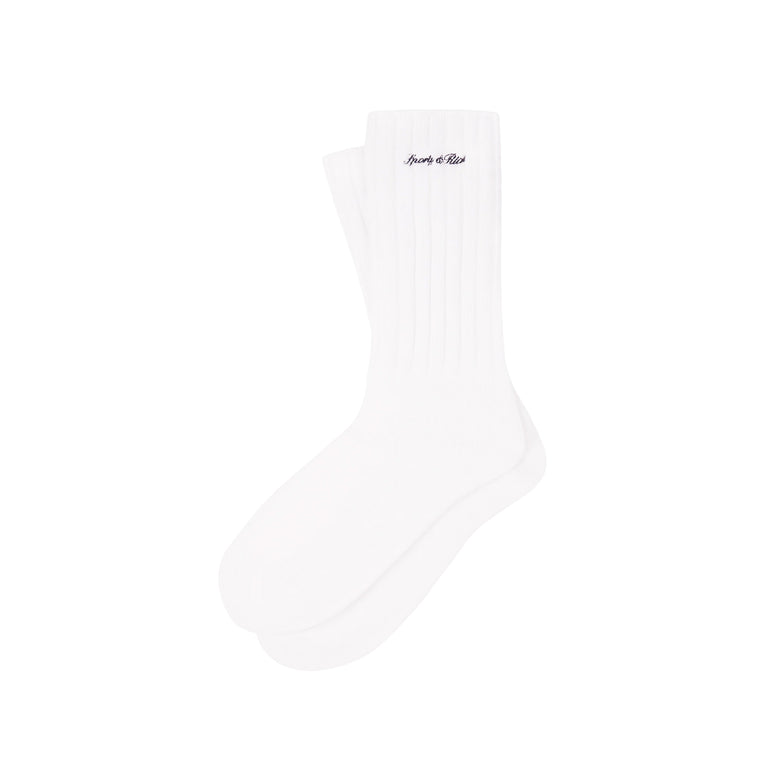 Sporty & Rich Signature Logo Rib Socks - 1