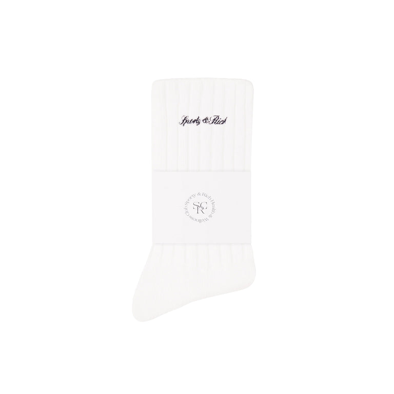 Sporty & Rich Signature Logo Rib Socks - 2