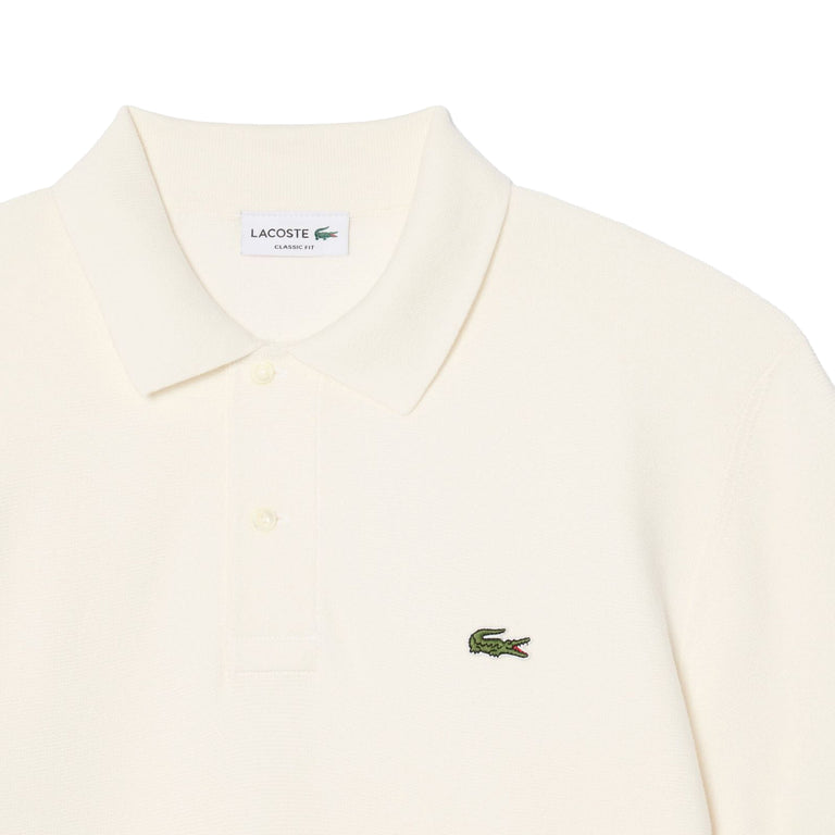 Lacoste Classic Fit Knitted Polo Shirt - XXL / White - 2
