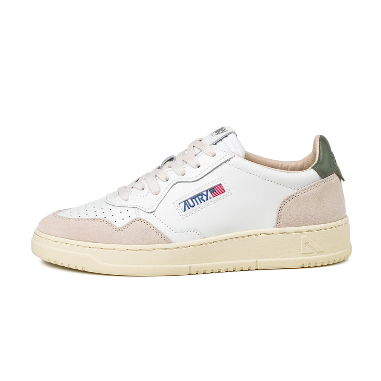 Autry Medalist *Leather / Suede* - 40 / White / Bronze Green - 1