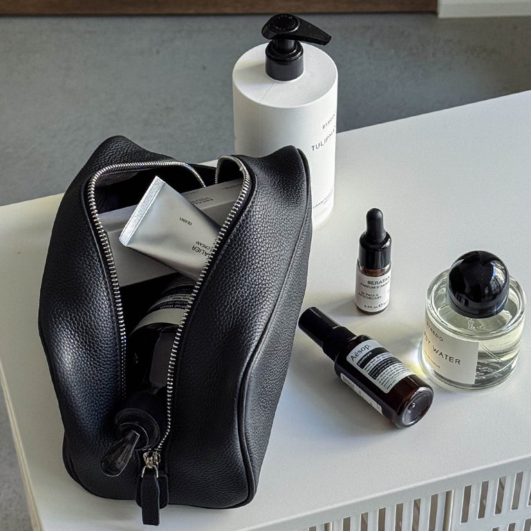 Asphaltgold Leather Toiletry Bag - 6