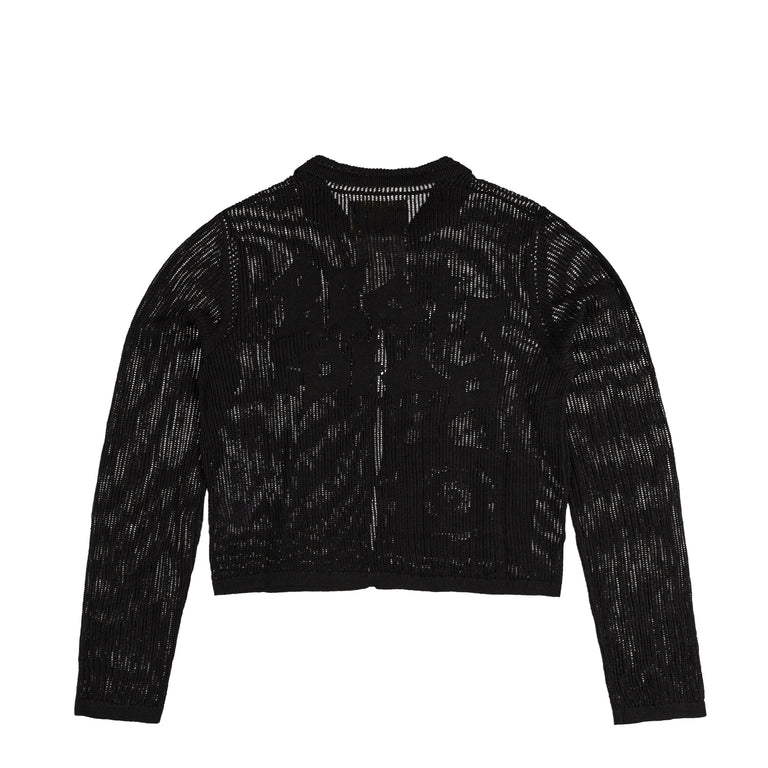 Brain Dead Mesh Knit Spiral Cardigan - XL / Black - 2