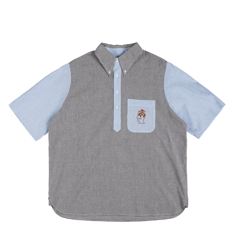 Brain Dead x Brooks Brothers Reverse French Seam Pullover Shirt - M / Black / Multi - 1