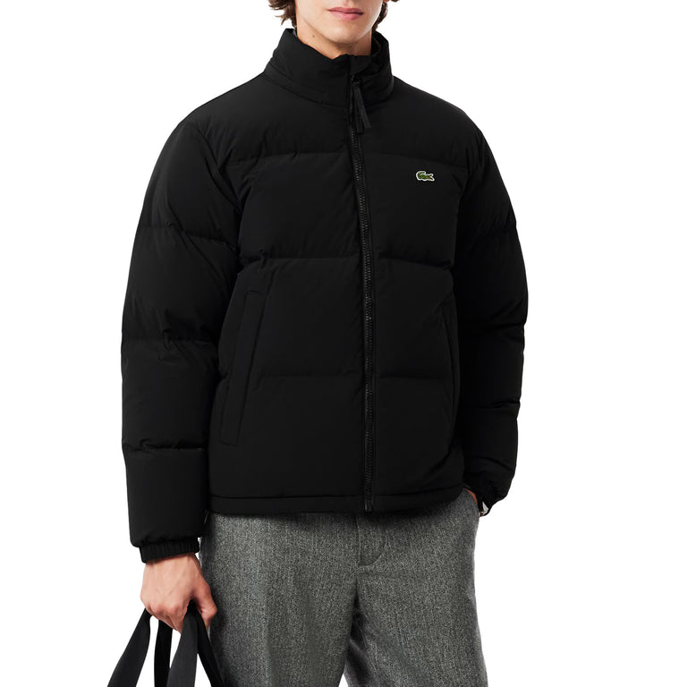 Lacoste Water-Repellent Hooded Down Jacket - 54 / Black - 6