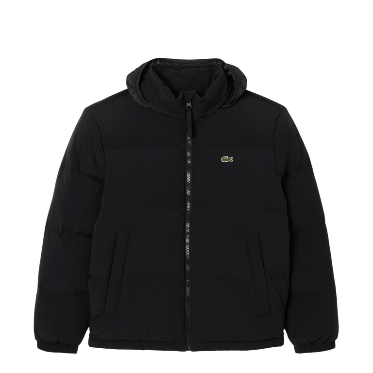 Lacoste Water-Repellent Hooded Down Jacket - 54 / Black - 2
