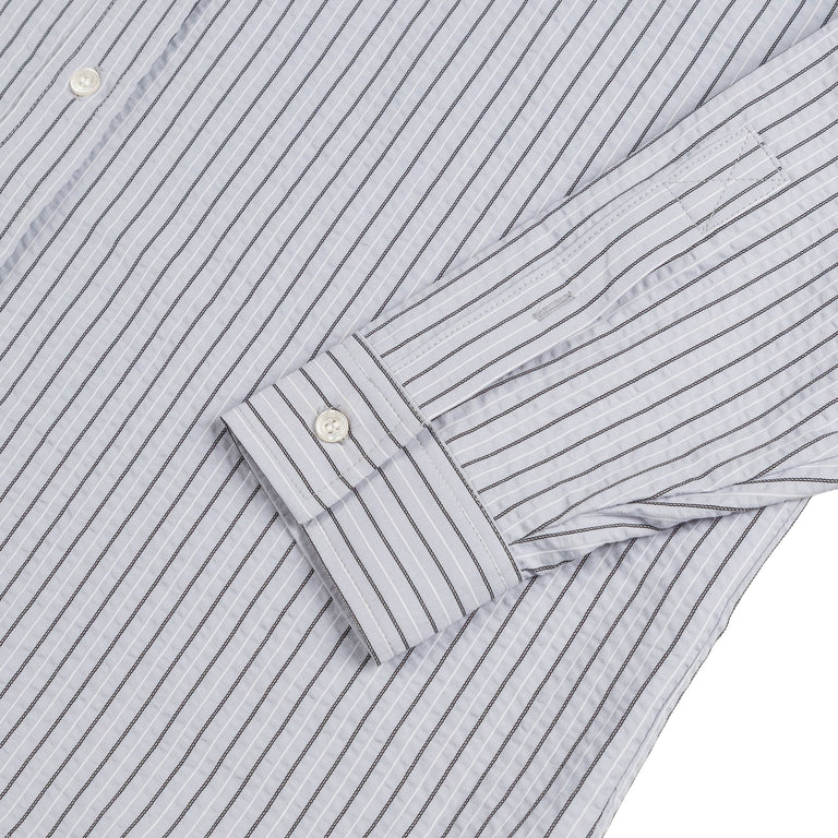 Metalwood Seersucker Fishing Shirt - S / Sky - 4
