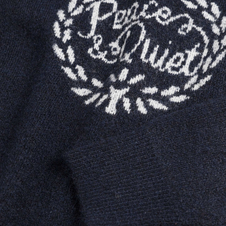 Museum of Peace & Quiet Wreath Mohair Sweater - S / Navy - 4
