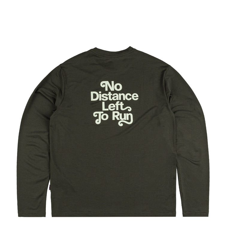 Pas Normal Studios	Balance Long Sleeve T-Shirt *No Distance Left To Run* - S / Dark Olive - 1