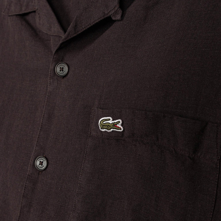 Lacoste	Relaxed Fit Linen Shirt - 39 / Buffalo - 4