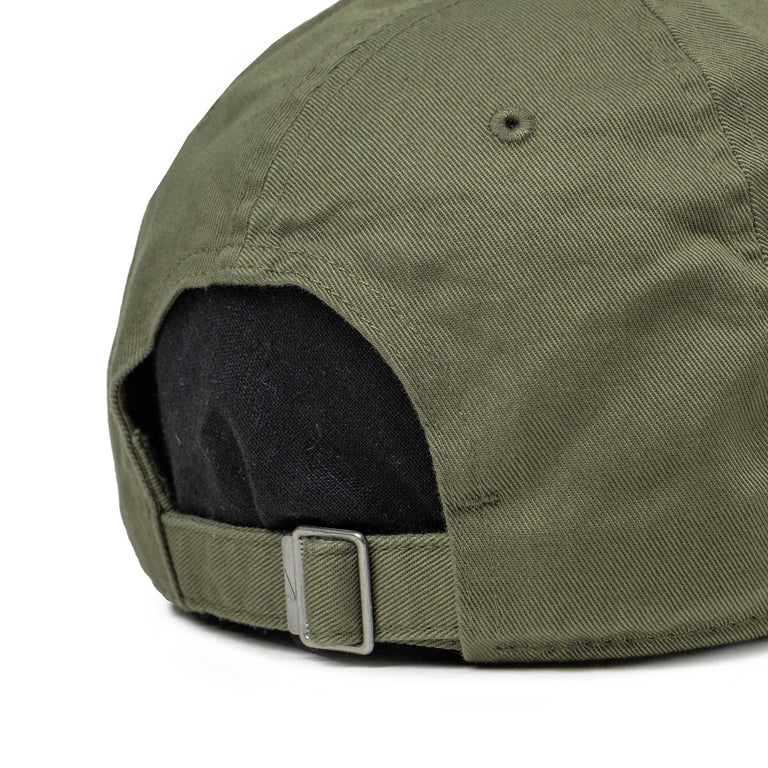 Nike Club Washed Cap - M/L / Medium Olive / White - 3