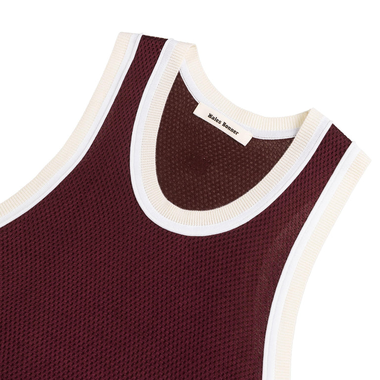 Wales Bonner Rio Tank Top - XL / Bordeaux - 2
