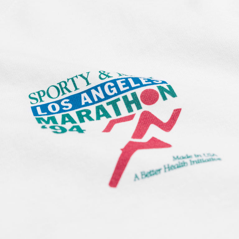 Sporty & Rich LA Marathon Longsleeve Tee - S / White - 4