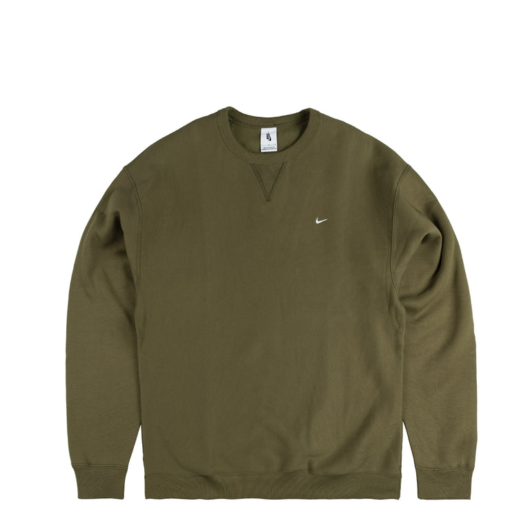 Nike	Solo Swoosh Fleece Crewneck - XL / Medium Olive / White
