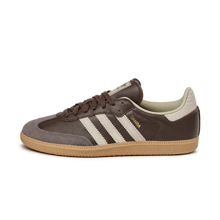 Adidas Samba OG - 46 2/3 / Brown / Putty Grey / Gold Metallic
