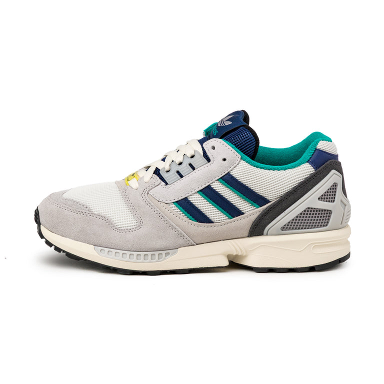 Adidas ZX 8000 - 39 1/3 / Zero Metallic / Dark Blue / Powder Green
