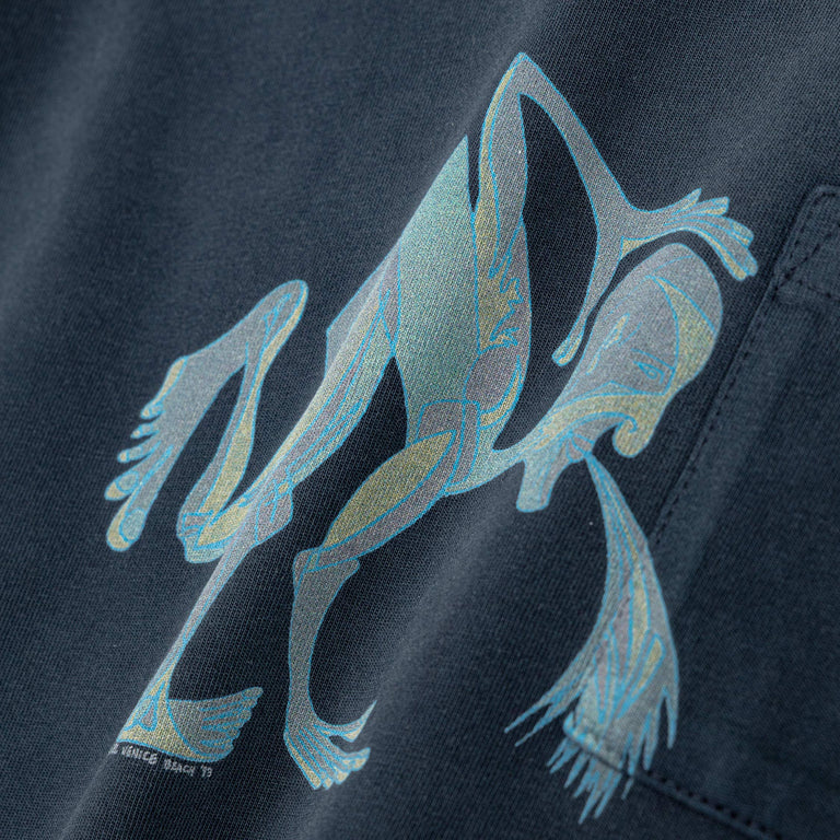 ERL Puke T-Shirt Knit - S / Blue - 3