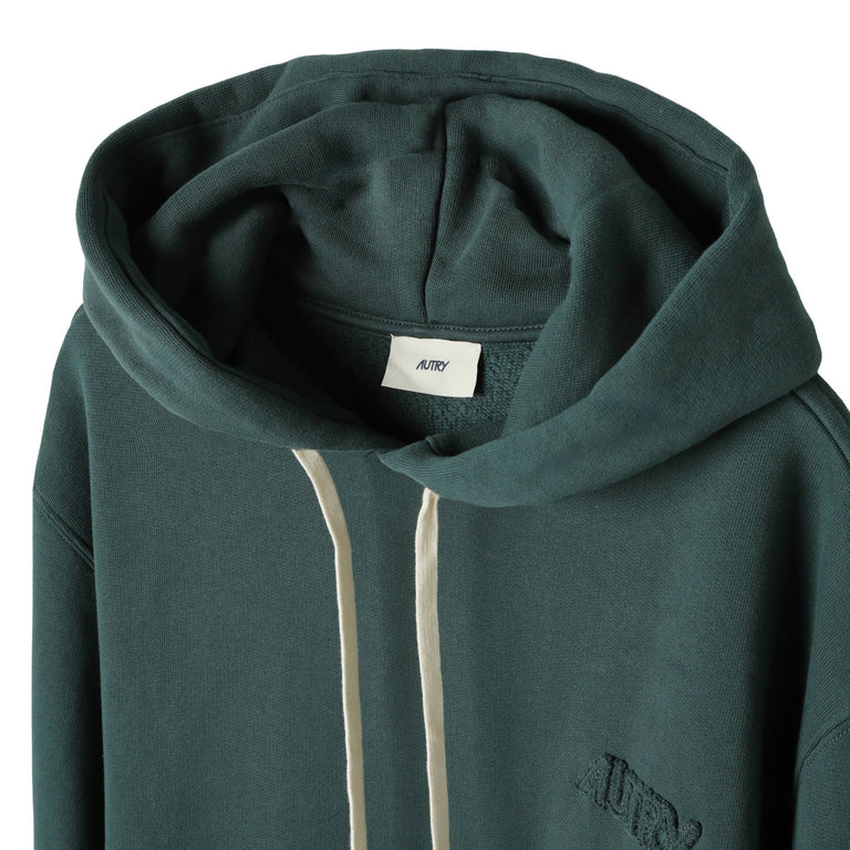 Autry Tonal Logo Hoodie - S / Dark Green - 2